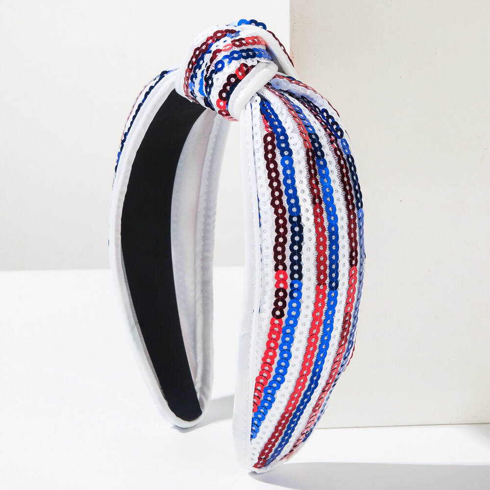 Ethnic Series Casual Stripe Fabric Rhinestone Hair Bands Picture2