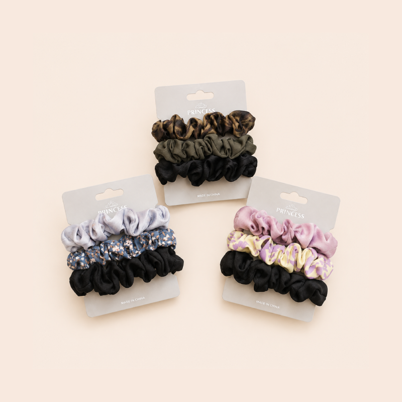 Simple Series Daily Flower Leopard Print Polka Dots Fabric Scrunchies