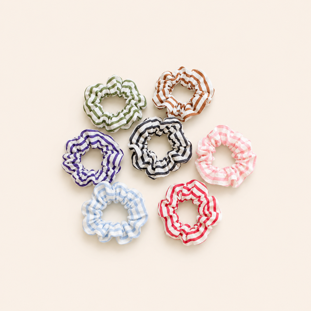 Simple Series Daily Stripe Fabric Scrunchies Picture4