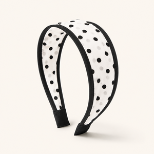Simple Series Elegant Solid Color Polka Dots Organza Hair Bands h5 Picture2