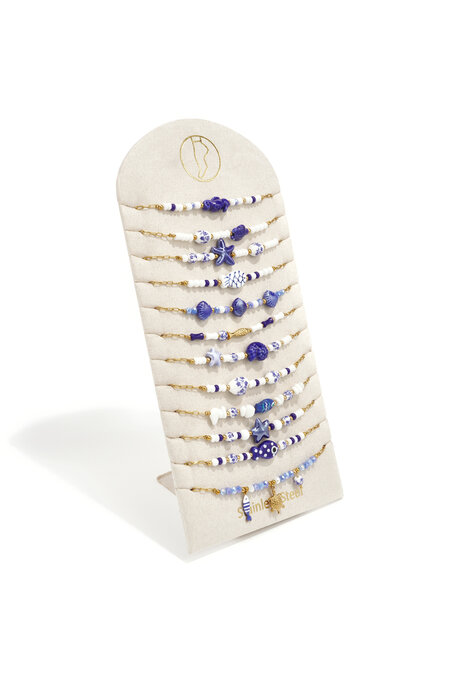 Tobilleras de cerámica con diseño de peces, ideales para vacaciones. Serie romántica diaria. Joyería para mujer.