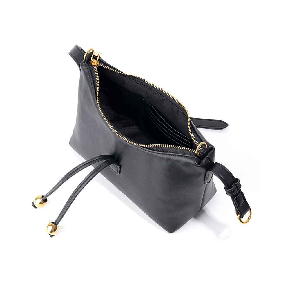 Bolsos de mano minimalistas de color liso de PU para mujer Imagen5