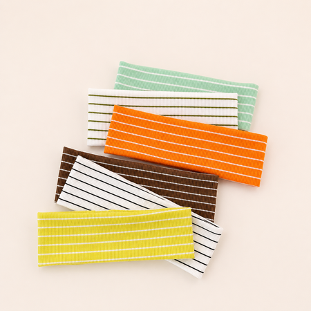 Simple Series Sports Solid Color Stripe Fabric Hair Bands