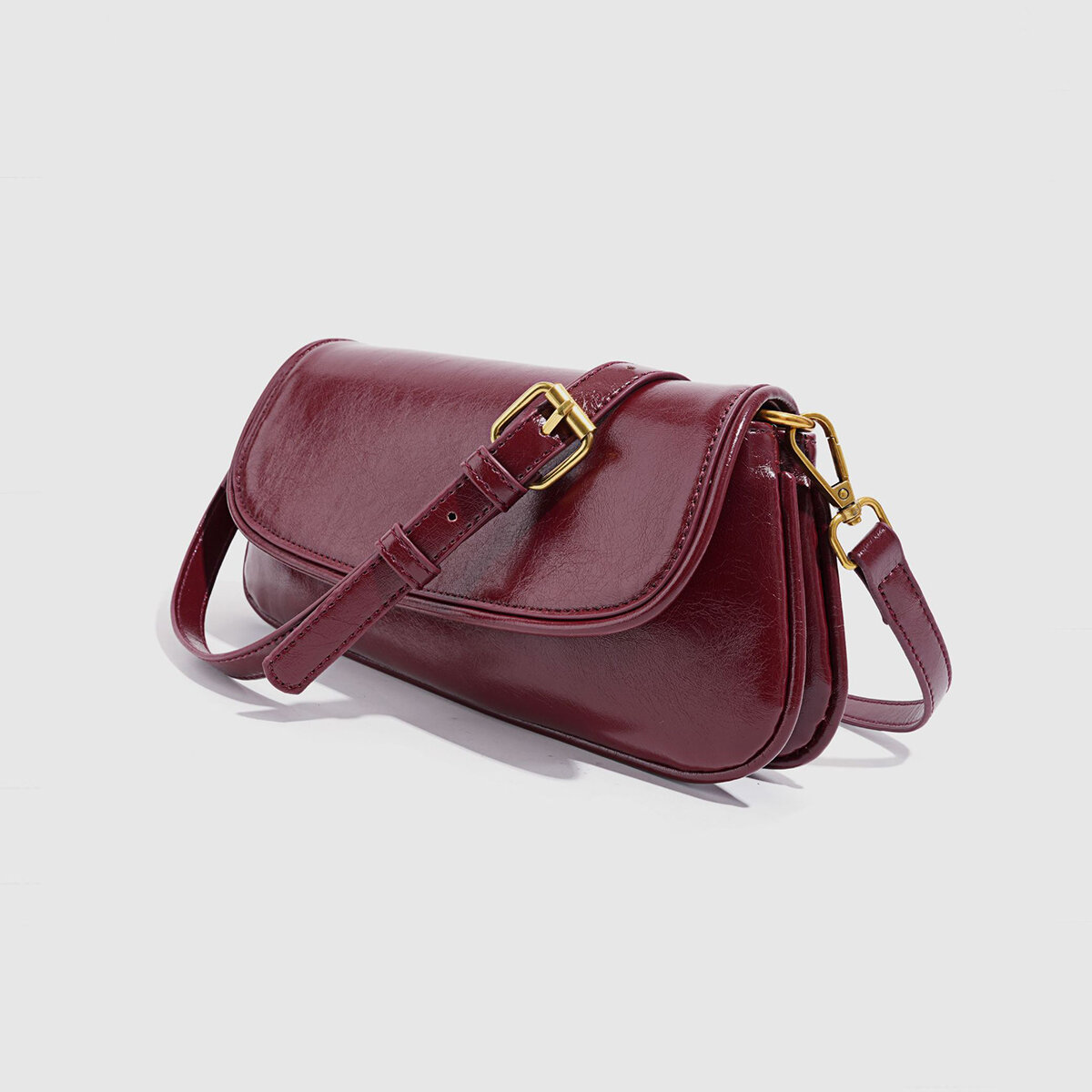 Bolsos de hombro para mujer de PU de color liso estilo oficina h5 Imagen2