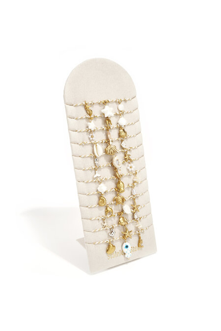 Conjuntos de pulseras de cuerda, conchas, vacaciones, serie romántica diaria, joyería para mujer