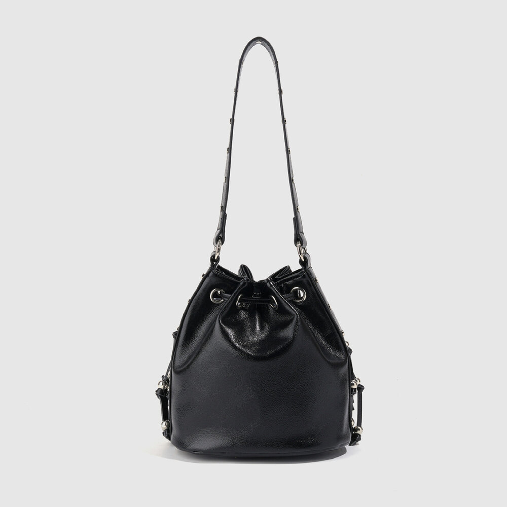 Streetwear Style Studded Tassel Rivet Pu Women's Bucket Bag Picture4