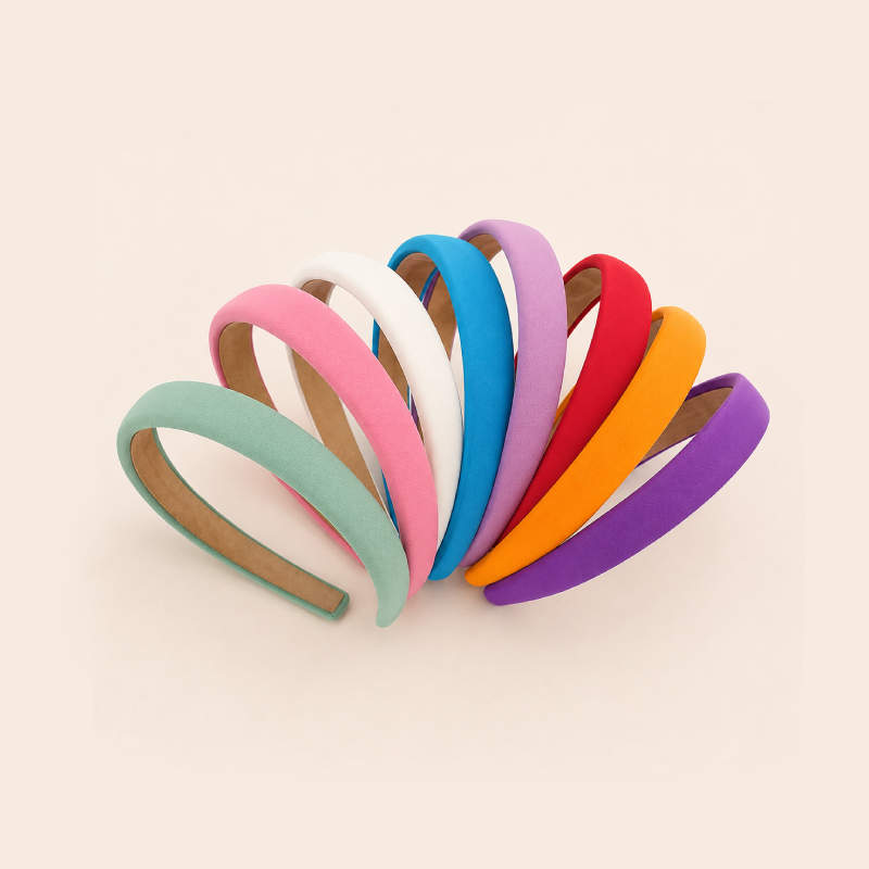 Diademas de tela de color liso de la serie Simple para uso diario h5 Imagen2
