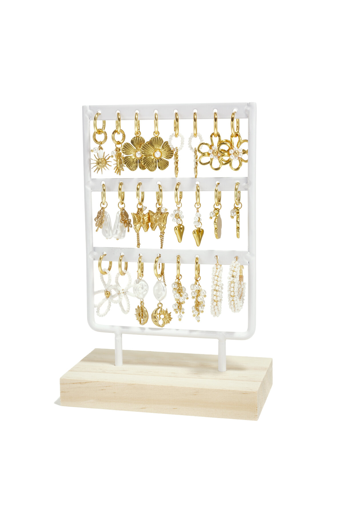 Edelstahl-Ohrring-Sets, Schlichte Blumenmuster, Alltagsschmuck-Serie, Damenschmuck h5 