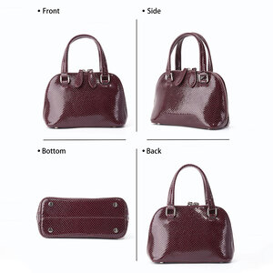 Bolsos de mano de mujer de PU de color liso estilo Old Money h5 Imagen4