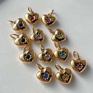 Simple Series DIY Retro Heart Stainless Steel Waterproof Gold Color Women's Pendants h5 Picture2