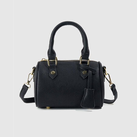 Casual Style Metal Hardware Solid Color Pu Women's Boston Bag