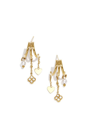 Stainless Steel Drop Earrings Heart Casual Daily Romantic Series Women's jewelry h5