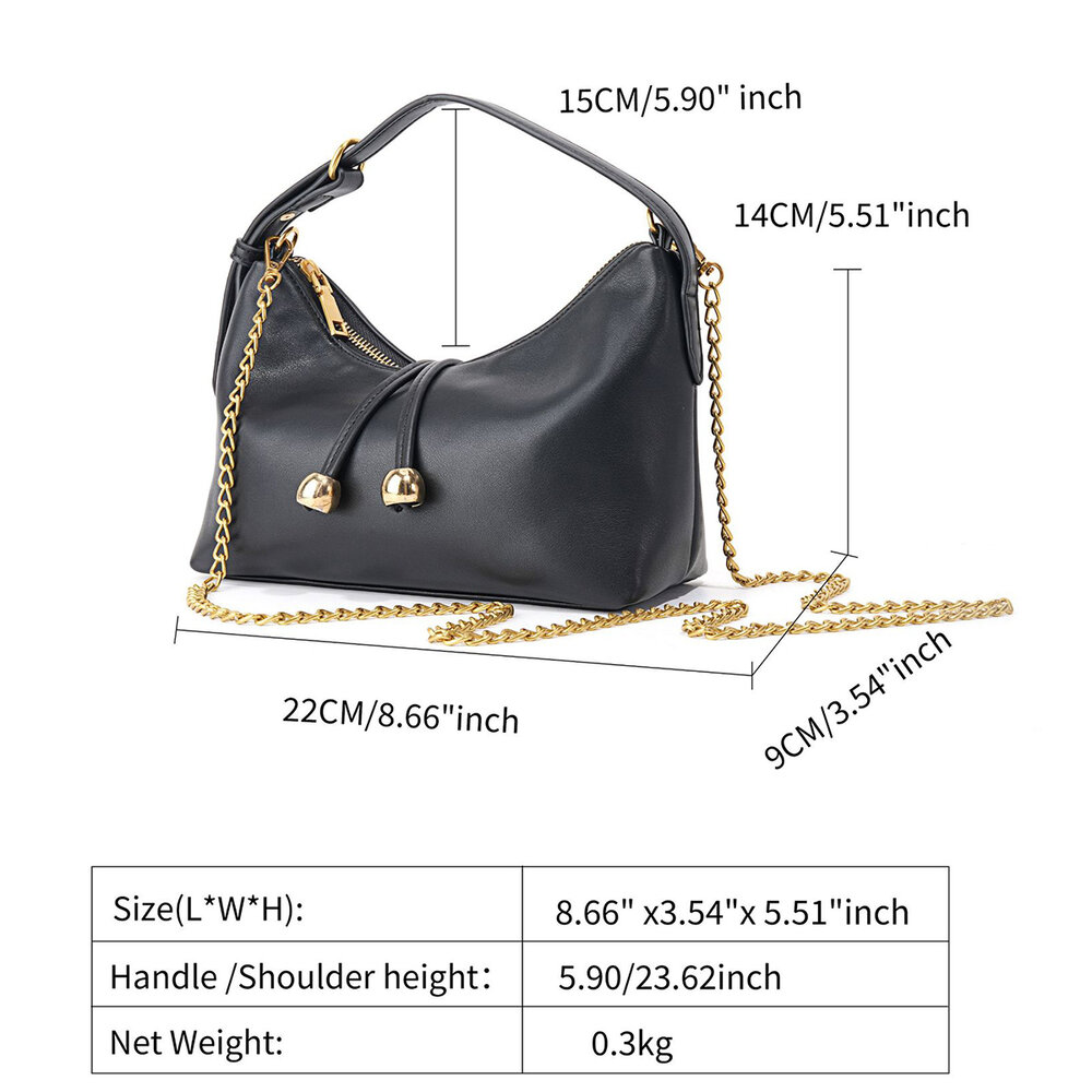 Bolsos de mano minimalistas de color liso de PU para mujer