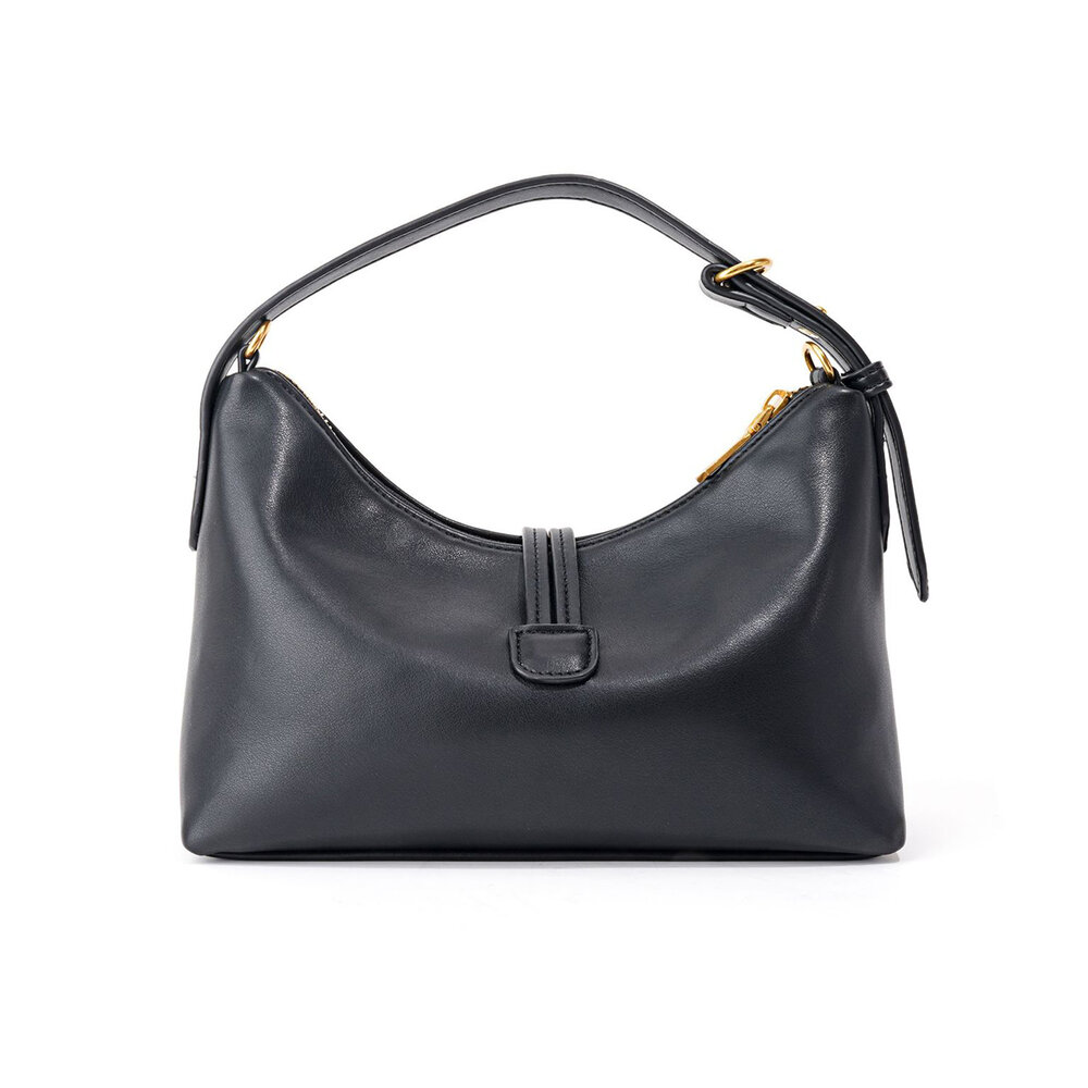 Bolsos de mano minimalistas de color liso de PU para mujer Imagen4