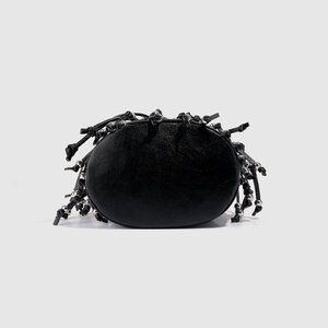 Streetwear Style Studded Tassel Rivet Pu Women's Bucket Bag h5 Picture6