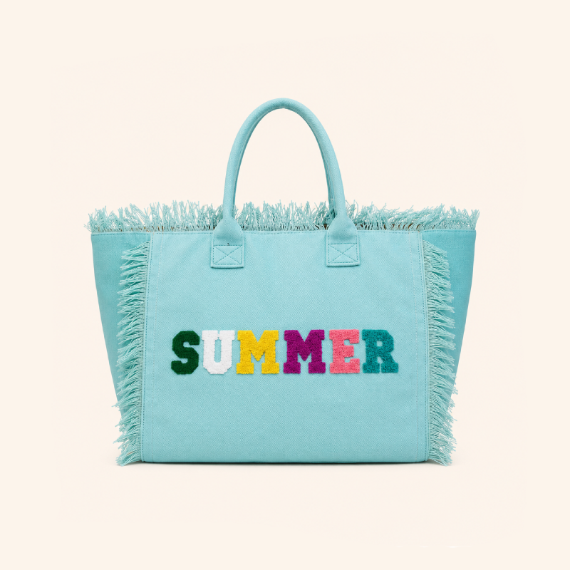 Casual Style Tassel Letter Leopard Print Stripe Tassel Mixed Color Canvas Women's Tote Bag