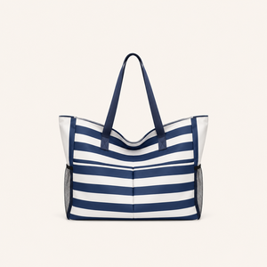 Lässige Damen-Tragetasche aus Nylon mit Streifenmuster h5 Bild2