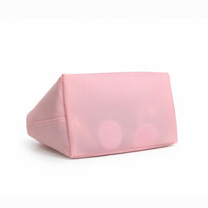 Sac carré femme en PVC transparent à pois imprimé uni, style décontracté, avec quincaillerie en métal. h5 Image4