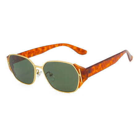 Simple Series Retro zonnebril met effen kleur en luipaardprint