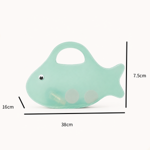Sac à main femme style décontracté en PVC transparent uni à motif de poisson et d'océan h5 Image7