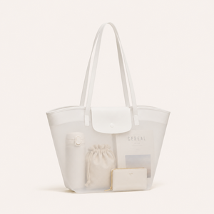 Bolso trapezoidal de PVC de estilo casual / transparente estilo oceánico para mujer. h5