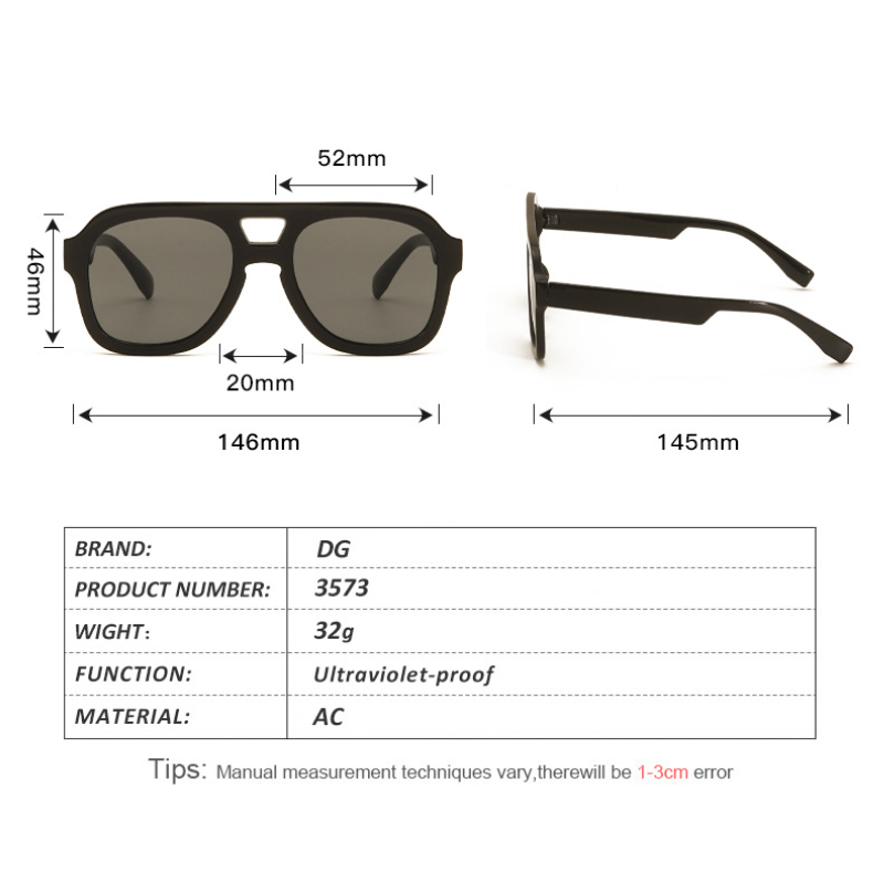 Simple Series Retro Solid Color Leopard Print Sunglasses Picture3