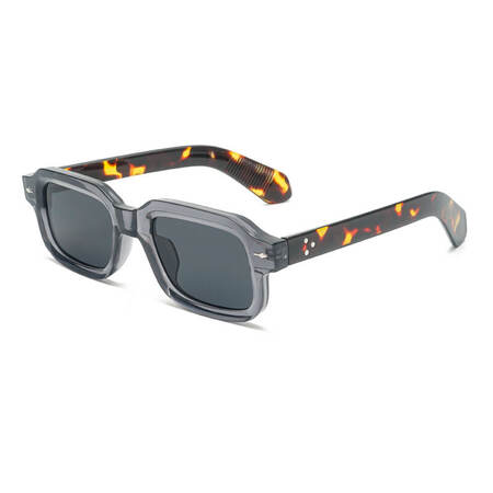 Gafas de sol sencillas de la serie retro con estampado de leopardo en colores lisos y combinados.