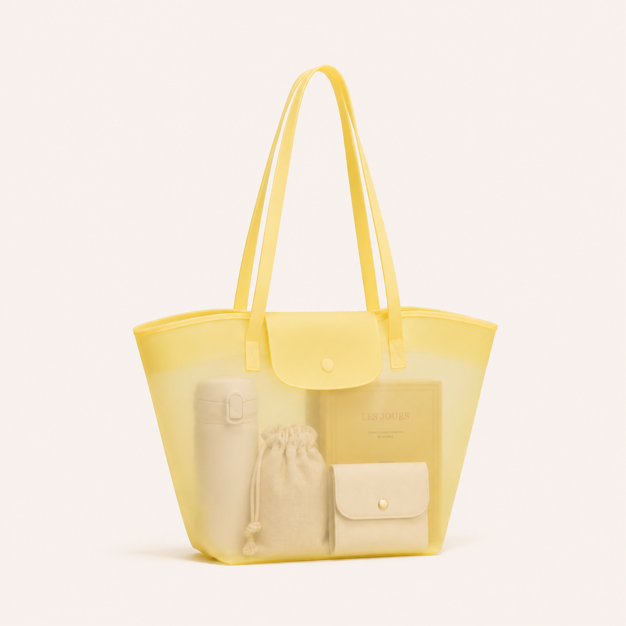 Bolso trapezoidal de PVC de estilo casual / transparente estilo oceánico para mujer. 2