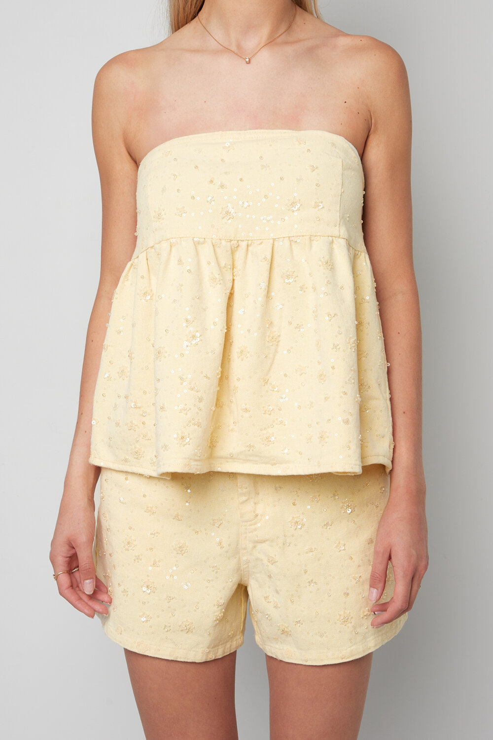 Sparkle Peplum Top And Shorts Set h5Picture4