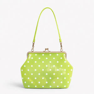 Sac carré femme en PVC transparent à pois imprimé uni, style décontracté, avec quincaillerie en métal. h5 Image2
