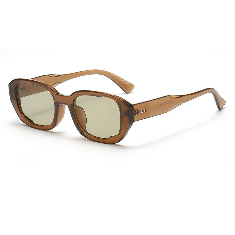Simple Series Retro Zonnebril met onregelmatige vorm en effen kleur Afbeelding2