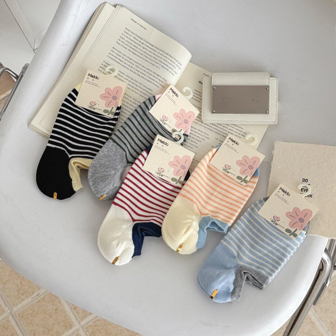 High Bounce Basic Stripes Color Clash Low Cut Socken