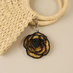 Etnische serie Vakantie Bloem Zon Oceaanstijl Kwastje Lachend Gezicht Aardbei Geweven Zeester Raffia Tasbedels h5 Afbeelding7