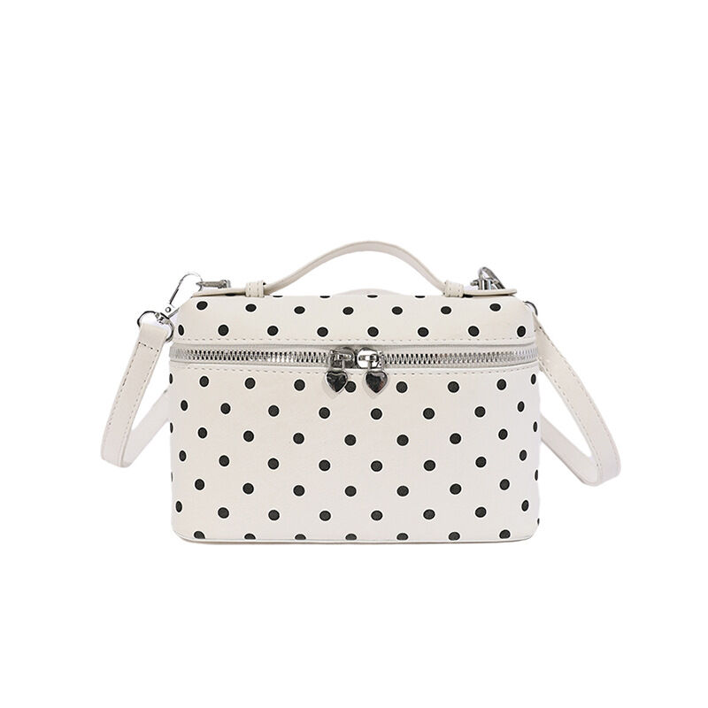 Sacs à main carrés pour femmes en PU à pois, style parisien chic h5 