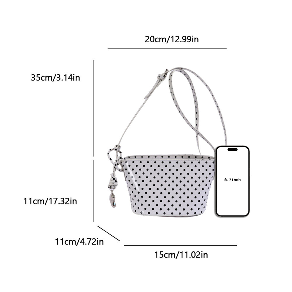 Sacs bandoulière femme en PU à pois style décontracté h5Image2