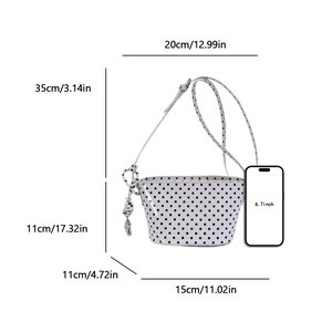 Sacs bandoulière femme en PU à pois style décontracté h5 Image2