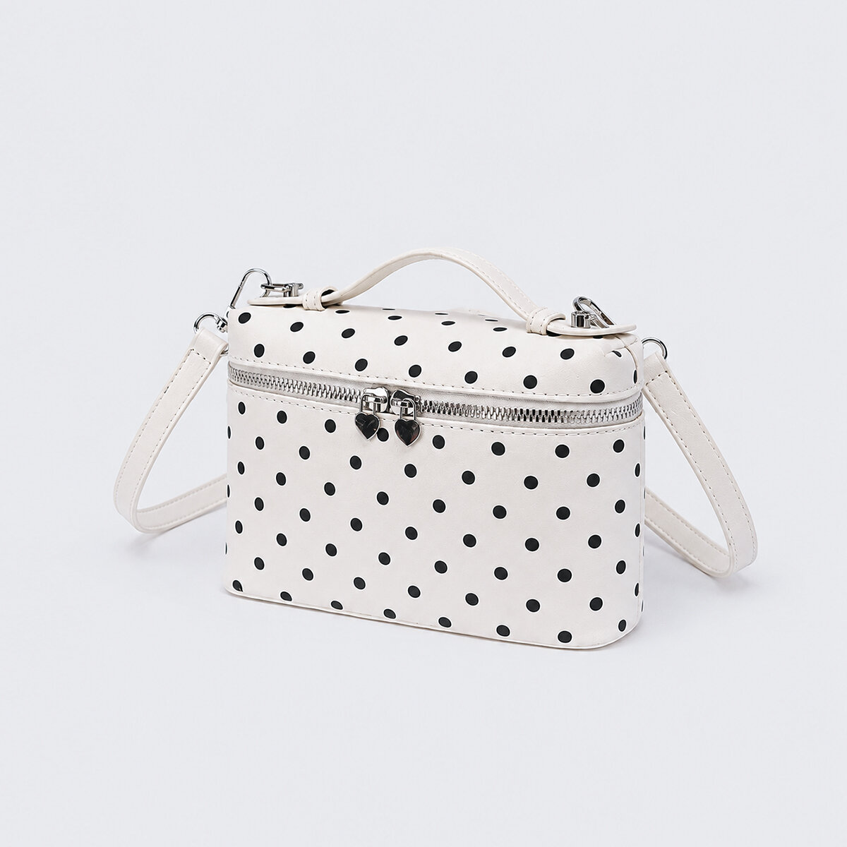 Sacs à main carrés pour femmes en PU à pois, style parisien chic Image3