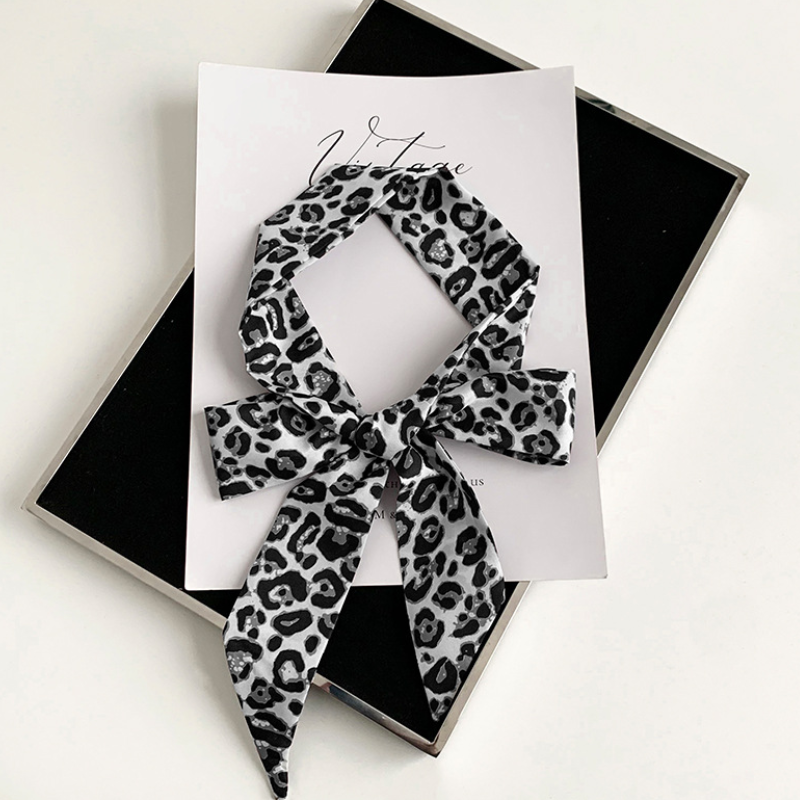 Simple Series Retro Polyester Zomersjaals met Luipaardprint