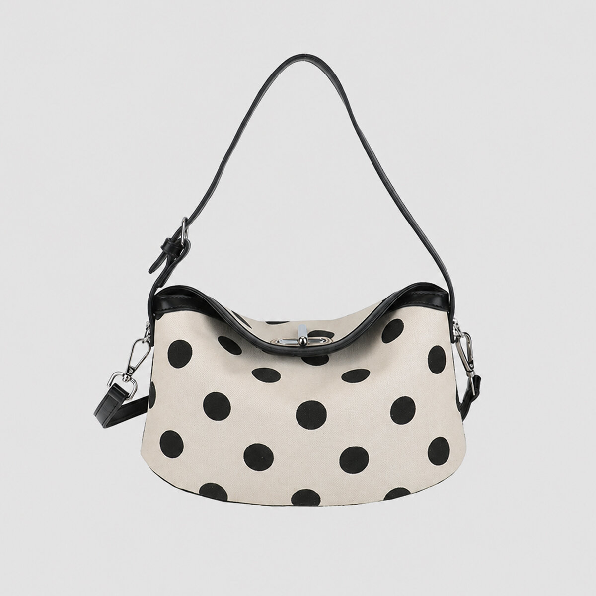 Sac bandoulière femme en tissu à pois style décontracté