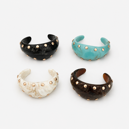 Classic Series Punk Irregular Shape Resin Women's Bangles