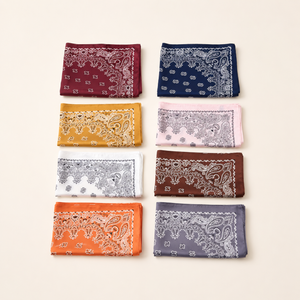 Bufandas de verano de poliéster de color liso con estampado paisley de la serie Ethnic h5 Imagen2