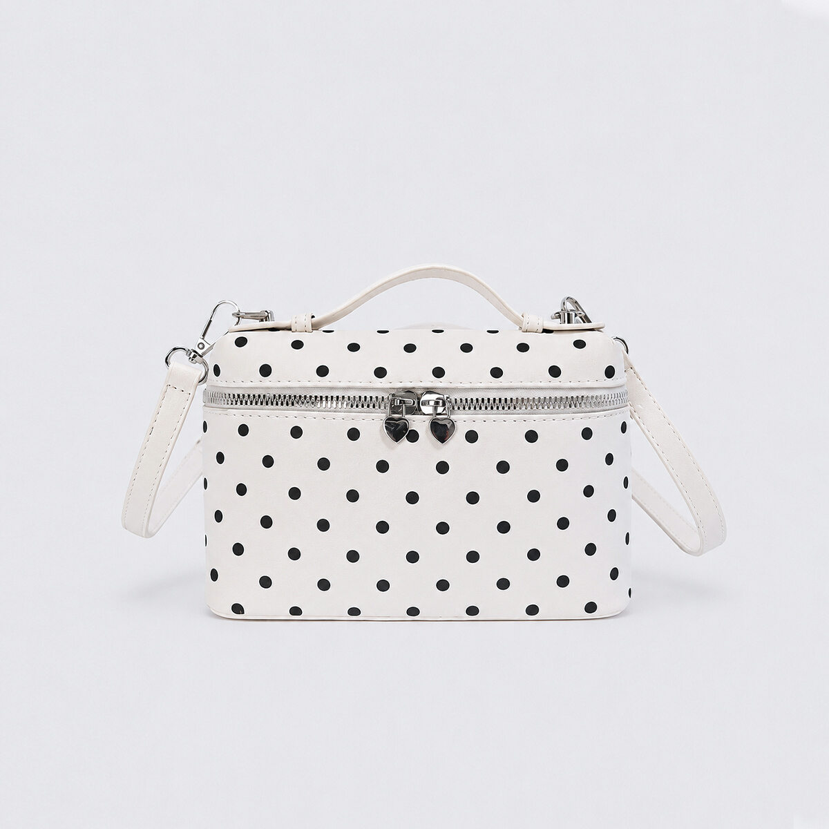 Sacs à main carrés pour femmes en PU à pois, style parisien chic