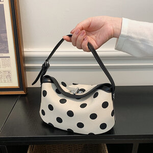 Sac bandoulière femme en tissu à pois style décontracté h5 Image4