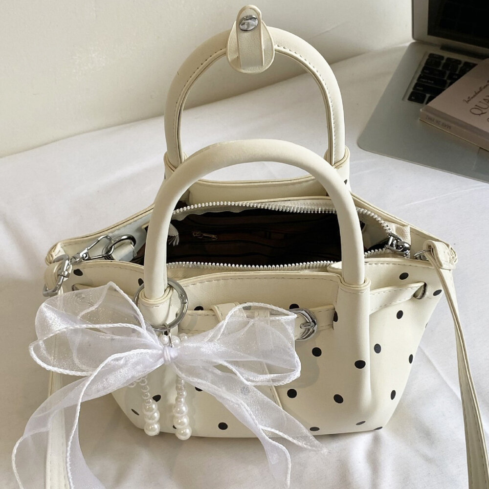 Sacs à main pour femmes en PU à pois style années 2000 h5Image3