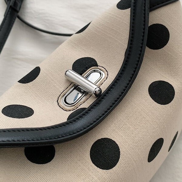 Sac bandoulière femme en tissu à pois style décontracté h5Image6