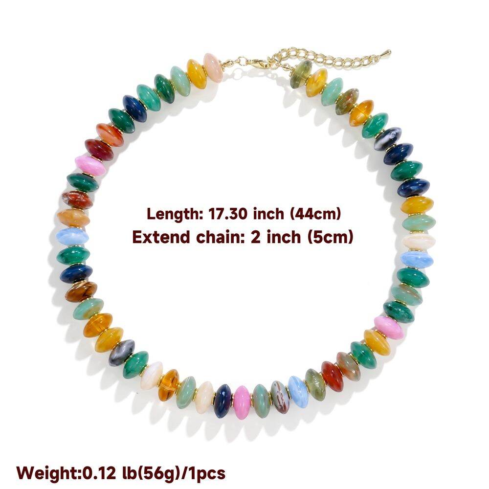 Simple Series Beads Resin Women's Beaded Necklaces h5 