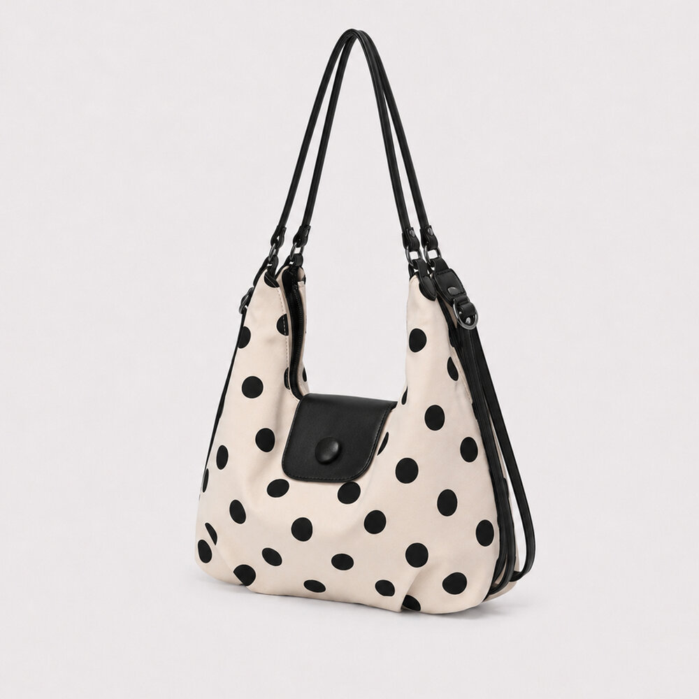 Sacs à bandoulière pour femmes en tissu à pois, style décontracté h5Image2