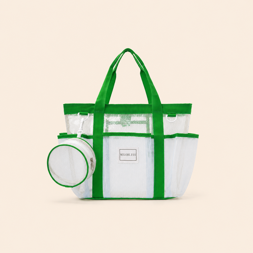Borsa tote da donna in PVC trasparente, stile vacanza. h5Immagine2