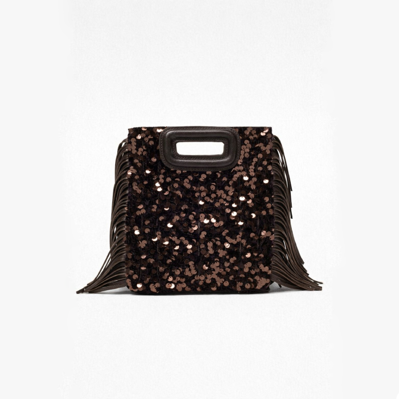 Evening Style Tassel Sequin Solid Color Tassel Premium Quality Pu Women's Square Bag
