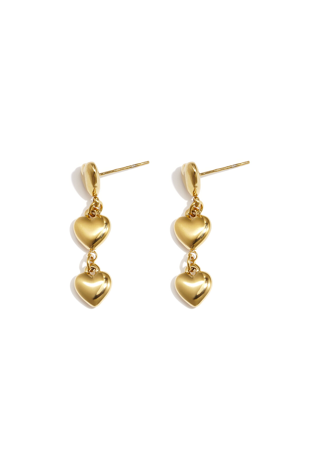 Stainless Steel Dangle Earrings Heart Simple Daily Simple Series Women's jewelry